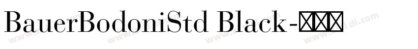 BauerBodoniStd Black字体转换